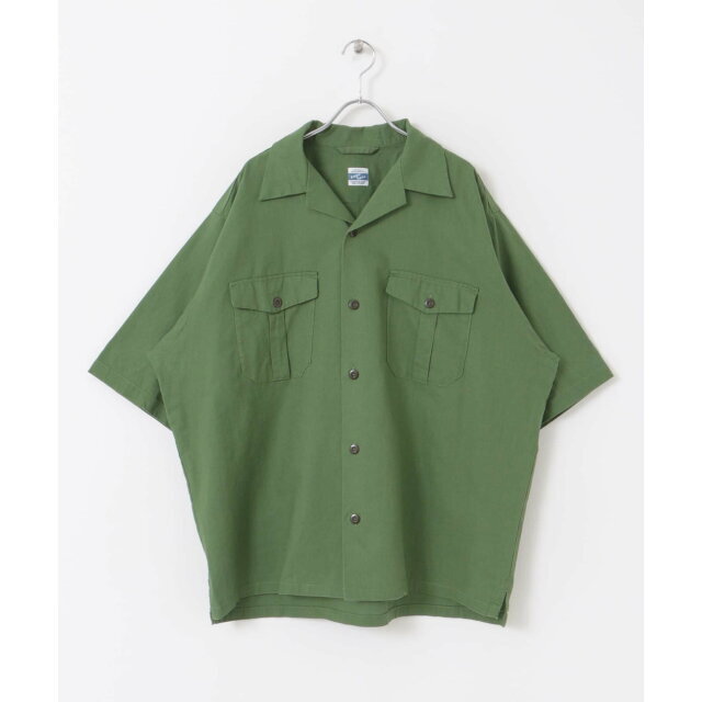 Sonny Label(サニーレーベル)の【KHAKI】ARMY TWILL Cotton/Linen Utility Shirts メンズのトップス(シャツ)の商品写真