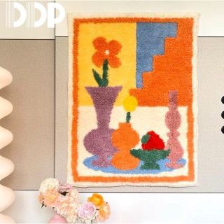 ザラホーム(ZARA HOME)のDDP オリジナル 立体 アート花瓶ラグ カーペット アクセント マット(ラグ)