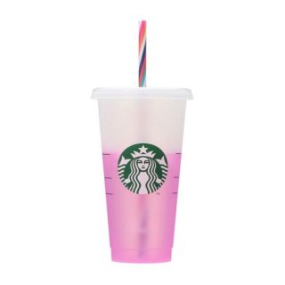 スターバックスコーヒー(Starbucks Coffee)の【新品】スタバ　ミステリーカラーチェンジングリユーザブルコールドカップ(グラス/カップ)