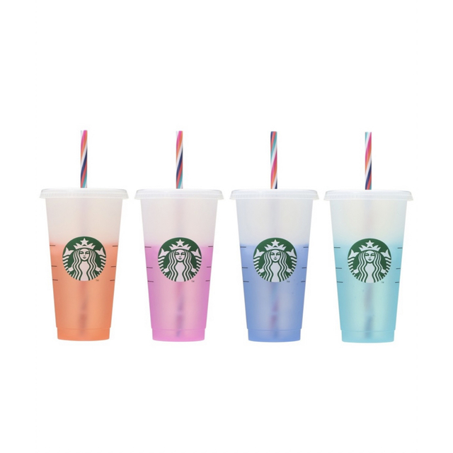 Starbucks Coffee(スターバックスコーヒー)の【新品】スタバ　ミステリーカラーチェンジングリユーザブルコールドカップ インテリア/住まい/日用品のキッチン/食器(グラス/カップ)の商品写真