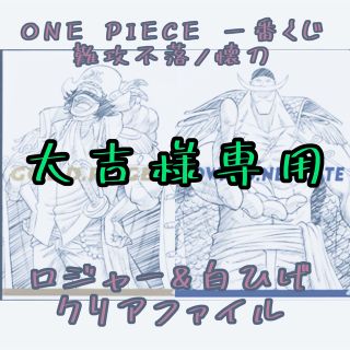 ワンピース(ONE PIECE)のONE PIECE 一番くじ 難攻不落ノ懐刀 クリアファイル ロジャー＆白ひげ(クリアファイル)