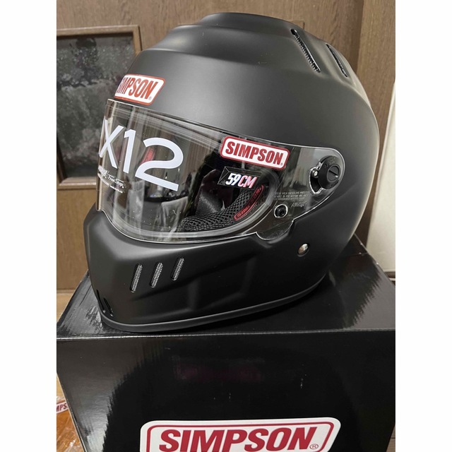 新品未使用 シンプソン SIMPSON RX12 59cm マットブラックM | www