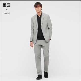 ☆美品☆theoly/セオリー メンズスーツ3点セット グレー