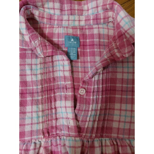 babyGAP(ベビーギャップ)のチェック柄ワンピース キッズ/ベビー/マタニティのベビー服(~85cm)(ワンピース)の商品写真