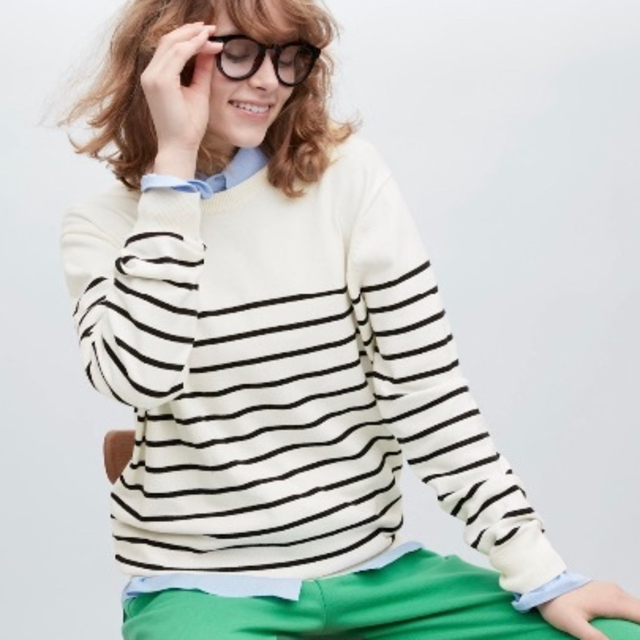 UNIQLO - UNIQLO ウォッシャブルコットンクルーネックセーター