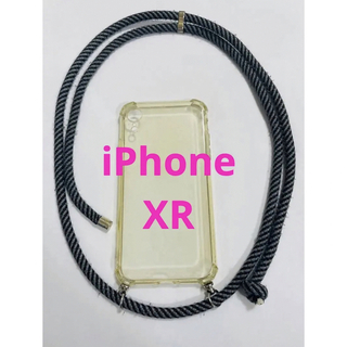 iPhone XR 携帯 クリア ケース ストラップ(iPhoneケース)