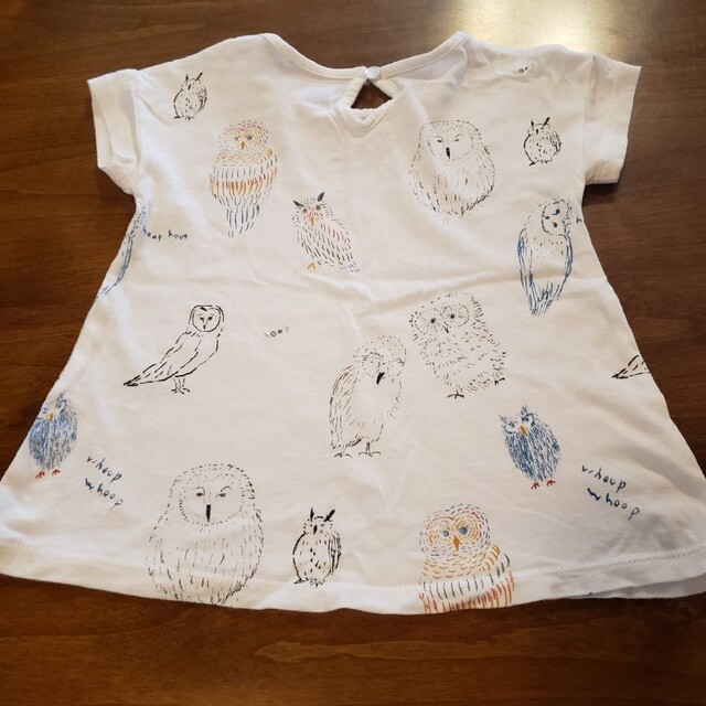 Design Tshirts Store graniph(グラニフ)のふくろう柄　半袖Tシャツ　90cm キッズ/ベビー/マタニティのキッズ服女の子用(90cm~)(Tシャツ/カットソー)の商品写真