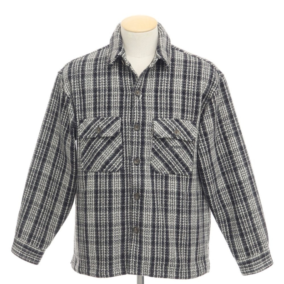 シュプリーム Supreme 2022年秋冬 Heavy Flannel Shirt ヘビーフランネル チェック シャツブルゾン グレー系xブラックxホワイト【サイズS】【メンズ】