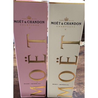 モエエシャンドン(MOËT & CHANDON)のMOET＆CHANDON 375ml +ロゼ　各1本(シャンパン/スパークリングワイン)