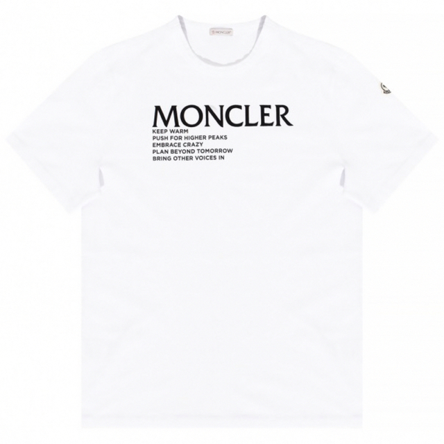 ★希少★ MONCLER Tシャツ Ｍ　ホワイト モンクレール ワッペン 完売