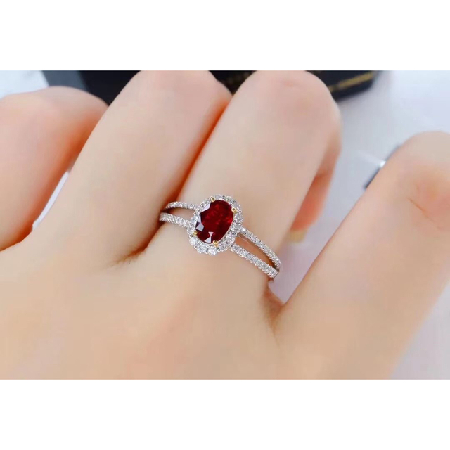 天然 ルビー ダイヤモンド リング 0.62ct k18 ¥の通販 by Rui｜ラクマ