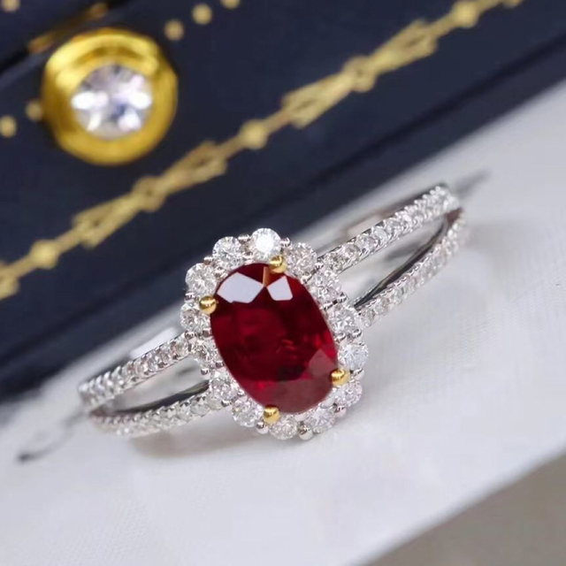 天然 ルビー ダイヤモンド リング 0.62ct k18 ¥の通販 by Rui｜ラクマ