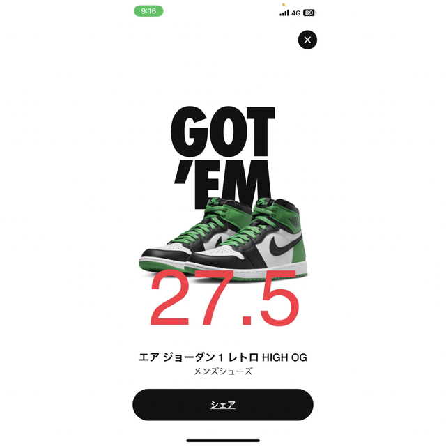 Nike Air Jordan 1 Black and Lucky Green