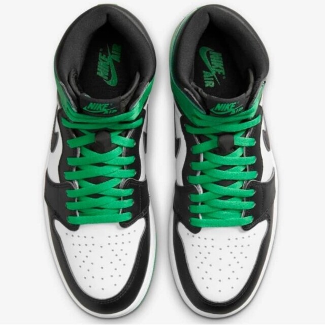 Nike Air Jordan 1  Black and Lucky Green 1