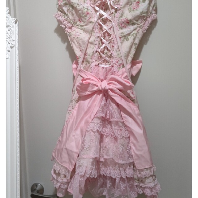Angelic Pretty ワンピース 薔薇柄 バニエ内蔵 free size Angelic Pretty ワンピース 薔薇柄 バニエ内蔵 free size