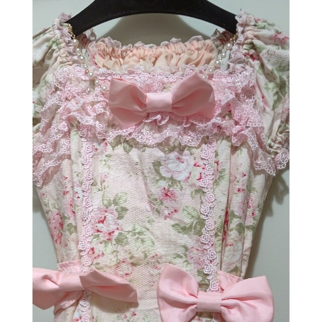 Angelic Pretty ワンピース 薔薇柄 バニエ内蔵 free size Angelic Pretty ワンピース 薔薇柄 バニエ内蔵 free size