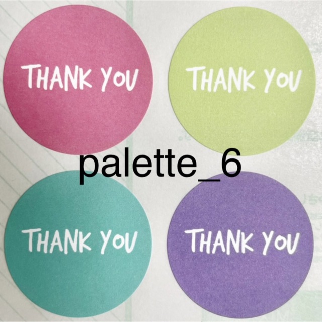 palette_6【thank you シール48枚】 ハンドメイドの文具/ステーショナリー(カード/レター/ラッピング)の商品写真