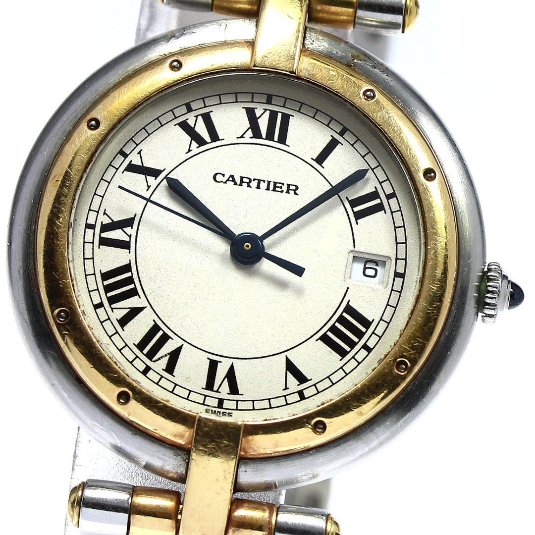 カルティエ CARTIER 83084242 パンテールLM ラウンド 2ロウ デイト クォーツ メンズ _746775【ev10】