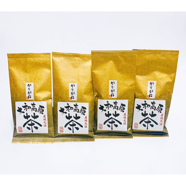 中尾農園　かりがね　大和茶　4本セット　緑茶　茶葉 食品/飲料/酒の飲料(茶)の商品写真