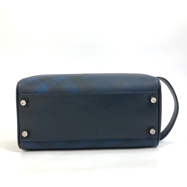 BURBERRY(バーバリー)のバーバリー BURBERRY チェック  8006069 カバン ポーチ セカンドバッグ PVC ネイビー 美品 メンズのバッグ(セカンドバッグ/クラッチバッグ)の商品写真