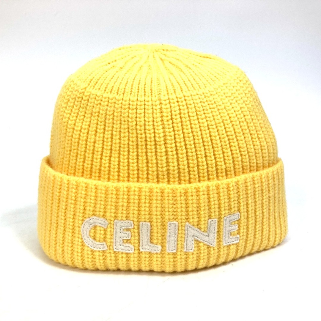 新品、未使用CELINE セリーヌ ホワイト エンブロイダリー ニット帽