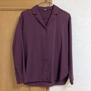 ユニクロ(UNIQLO)のレーヨンエアリーオープンカラーブラウス(シャツ/ブラウス(長袖/七分))