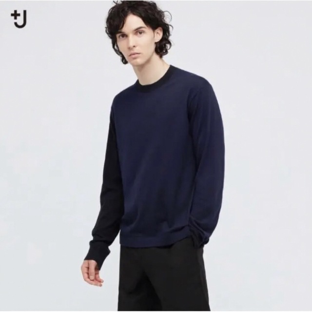 美品　希少　UNIQLO　+J カシミヤクルーネックセーター　カシミヤ100%