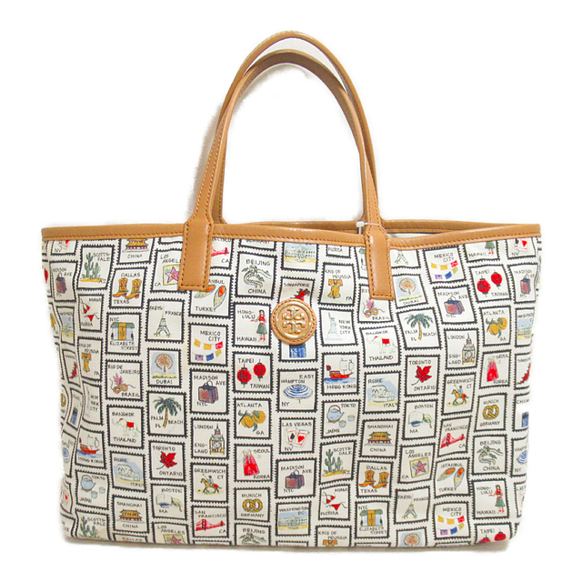 Tory Burch - トリーバーチ 切手柄トートバッグ トートバッグの Tory Burch - トリーバーチ 切手柄トートバッグ トートバッグの