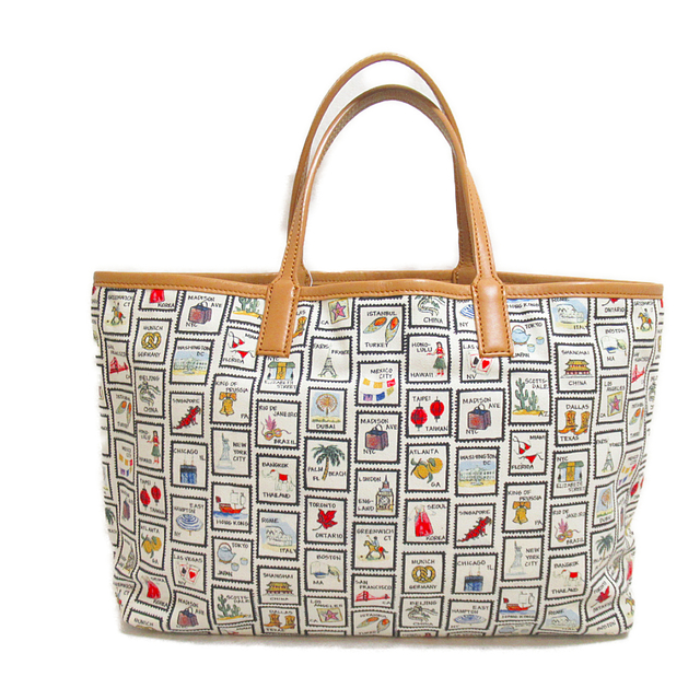 Tory Burch - トリーバーチ 切手柄トートバッグ トートバッグの Tory Burch - トリーバーチ 切手柄トートバッグ トートバッグの