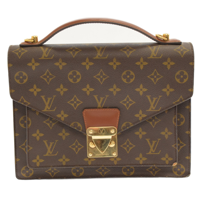 LOUIS VUITTON(ルイヴィトン)のLOUIS VUITTON ルイヴィトン モノグラム モンソー 28 セカンドバッグ ブラウン メンズのバッグ(その他)の商品写真