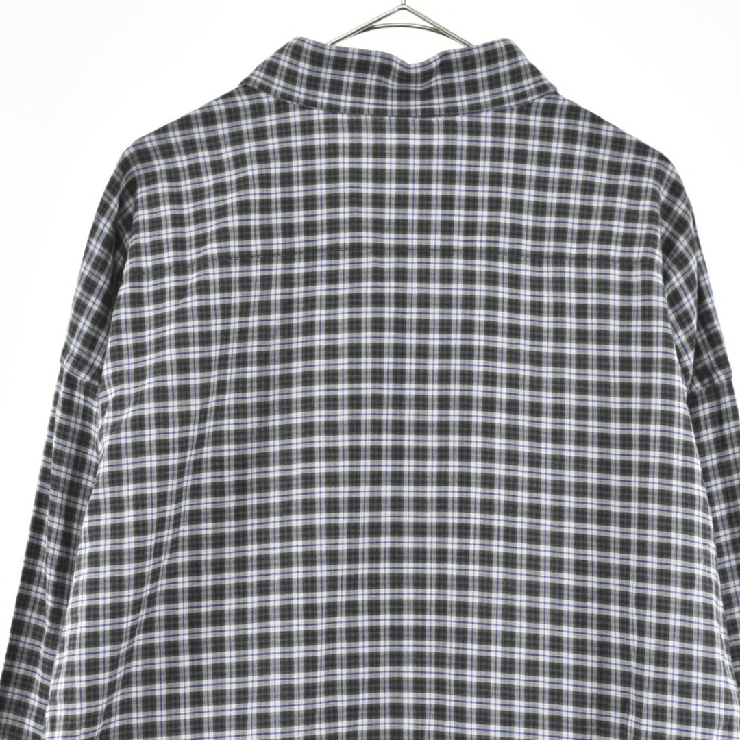 Balenciaga(バレンシアガ)のBALENCIAGA バレンシアガ 17SS Newspaper Check Shirt 534331 TBM16 ニュースペーパー チェック長袖シャツ ネイビー メンズのトップス(シャツ)の商品写真