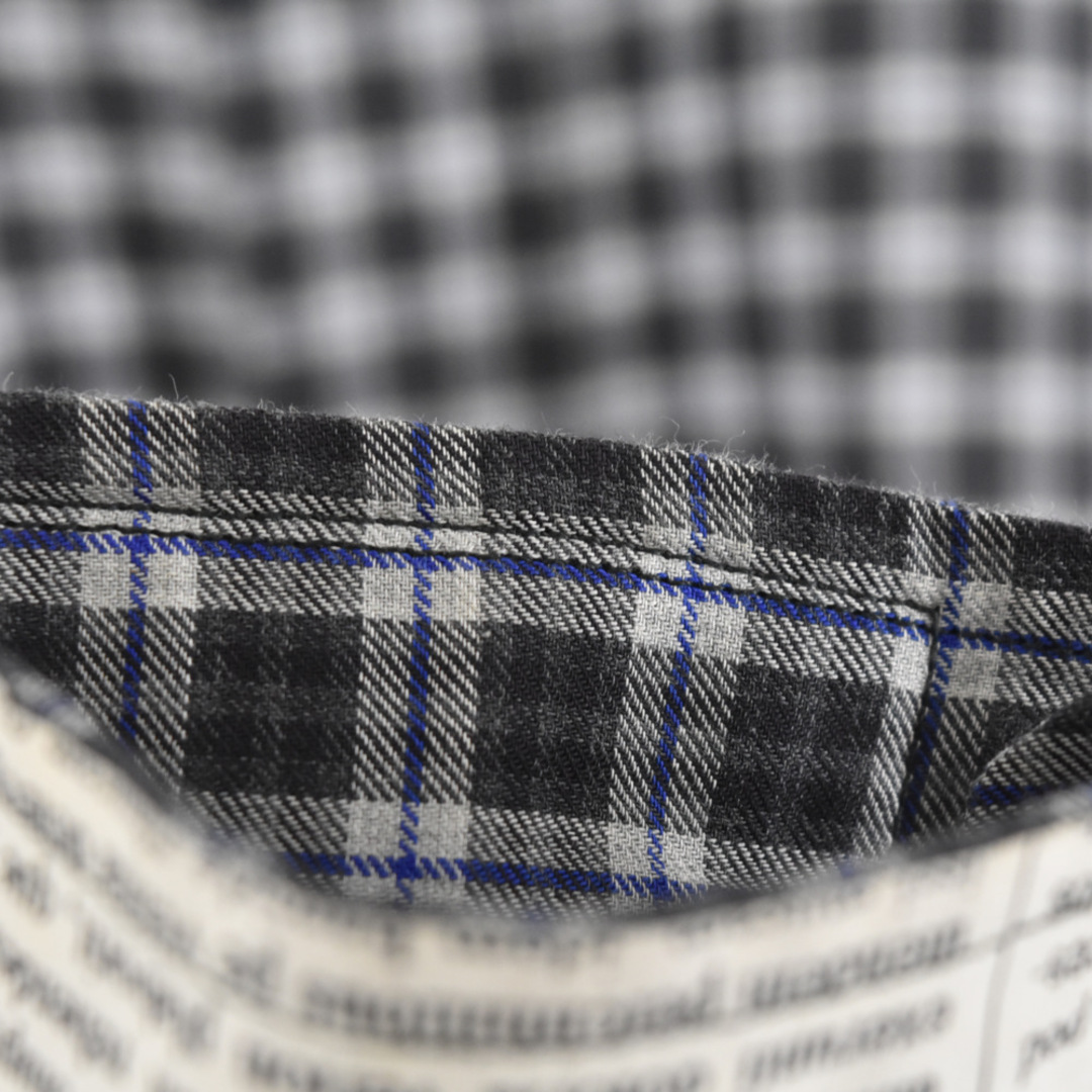 Balenciaga(バレンシアガ)のBALENCIAGA バレンシアガ 17SS Newspaper Check Shirt 534331 TBM16 ニュースペーパー チェック長袖シャツ ネイビー メンズのトップス(シャツ)の商品写真