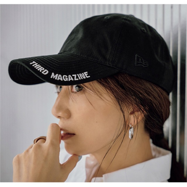 完売！THIRD MAGAZINE 別注●NEWERA/ロゴ刺繍キャップ黒