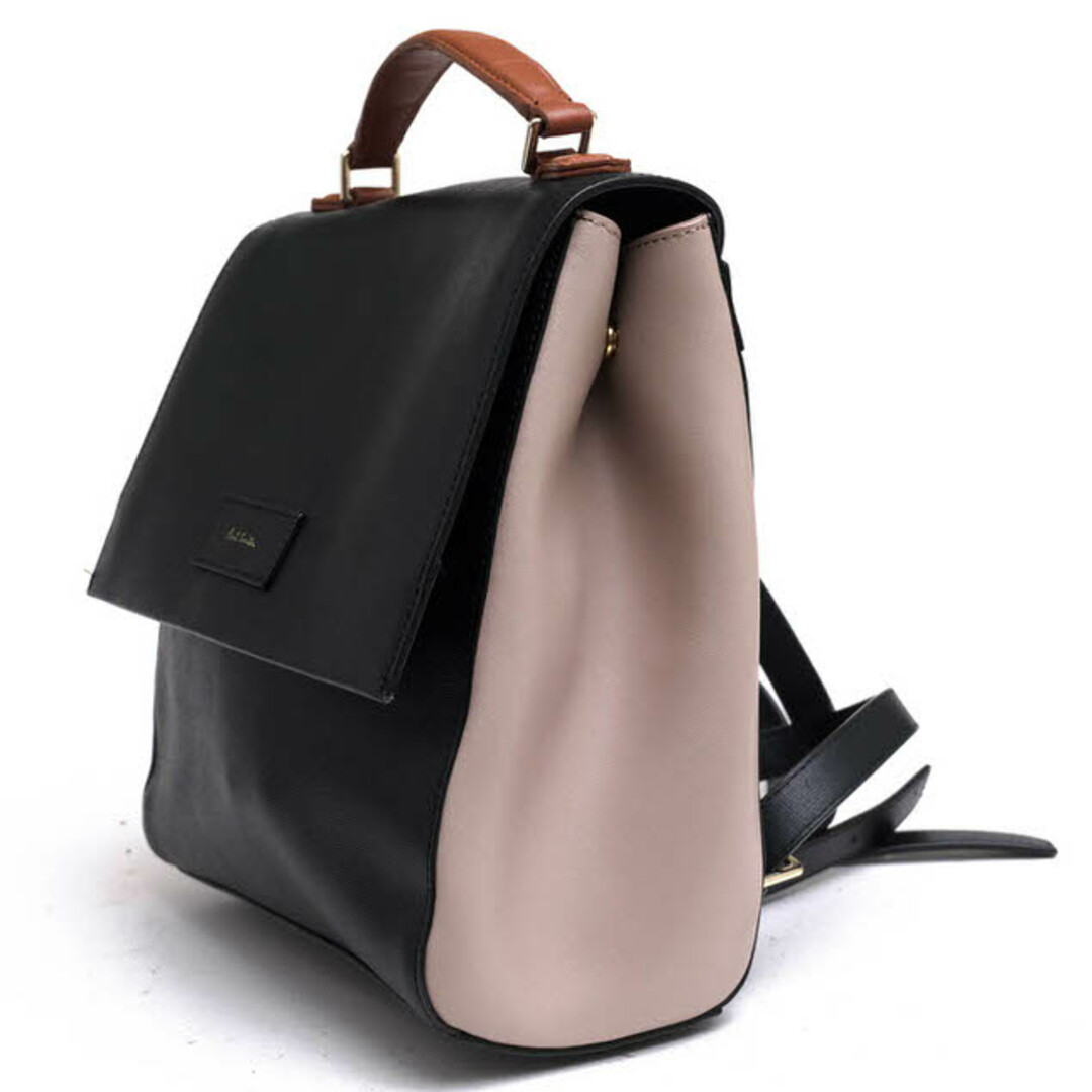 ポールスミス/Paul Smith リュック バッグ バックパック レディース 女性 女性用レザー 革 本革 ブラック 黒 PWN702 カラーブロック ミニリュック バイカラー デイパック