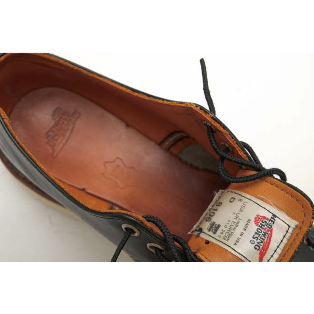 REDWING(レッドウィング)のレッドウィング／RED WING シューズ 靴 メンズ 男性 男性用レザー 革 本革 ブラック 黒  8106 WORK OXFORD ワーク オックスフォード Traction Tred モックトゥ グッドイヤーウェルト製法 メンズの靴/シューズ(その他)の商品写真