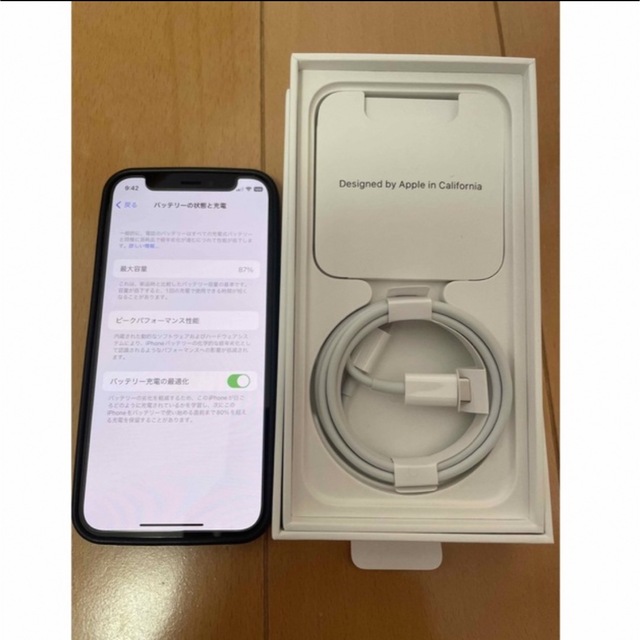 中古　iPhone12 mini 128GB ブルー  スマホ/家電/カメラのスマートフォン/携帯電話(スマートフォン本体)の商品写真