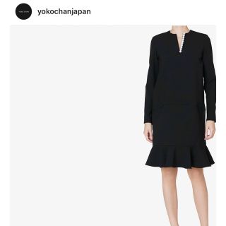 【美品】YOKO CHAN ヨーコチャン/ ワンピース パール ブラック 36