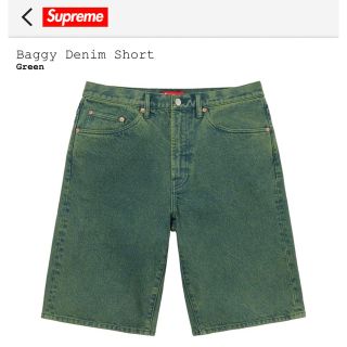 シュプリーム(Supreme)のSupreme Baggy Denim Short “ Green “ 30(ショートパンツ)