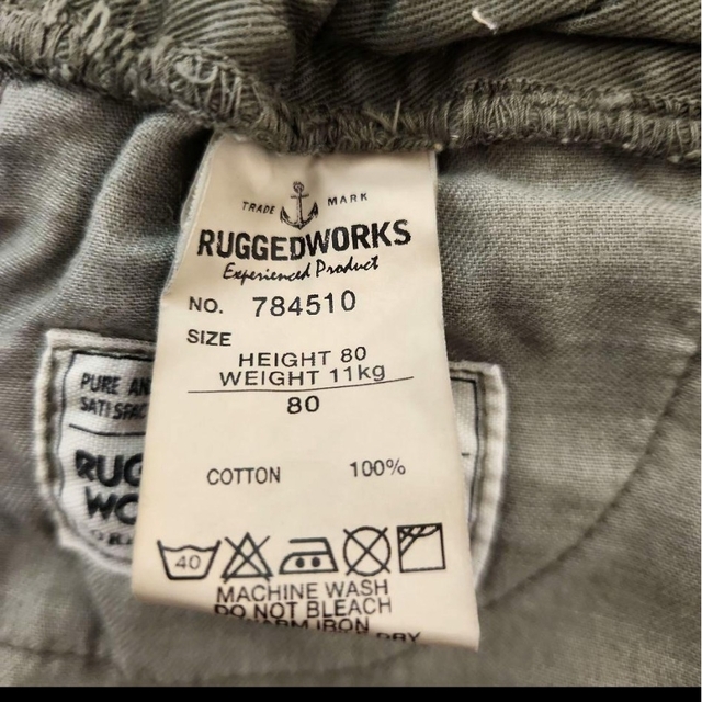 RUGGEDWORKS(ラゲッドワークス)のRUGGEDWORKS ラゲッドワークス ミニ スカート 80サイズ カーキ キッズ/ベビー/マタニティのベビー服(~85cm)(スカート)の商品写真