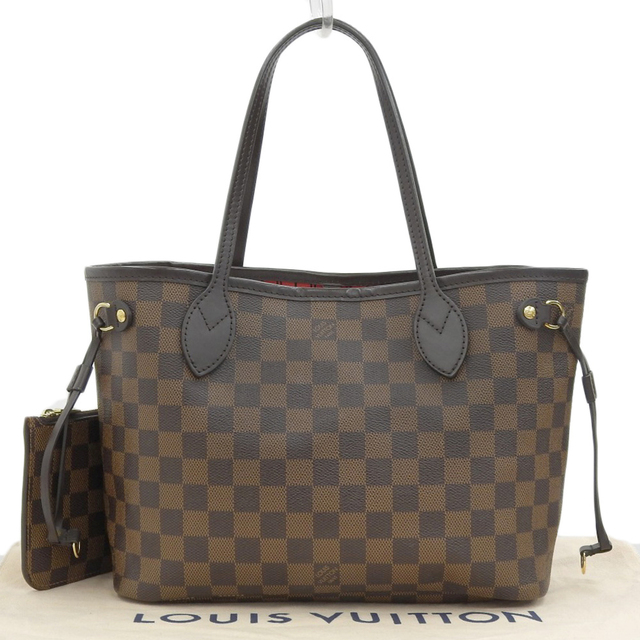 【本物保証】 布袋付 超美品 ルイヴィトン LOUIS VUITTON ダミエ ネヴァーフルPM ショルダーバッグ ポーチ エベヌ N41359 MS1159 軽い 定番約42cmランク