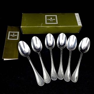 ☆ 良品 ◇ クリストフル パール ティースプーン 6本 箱-