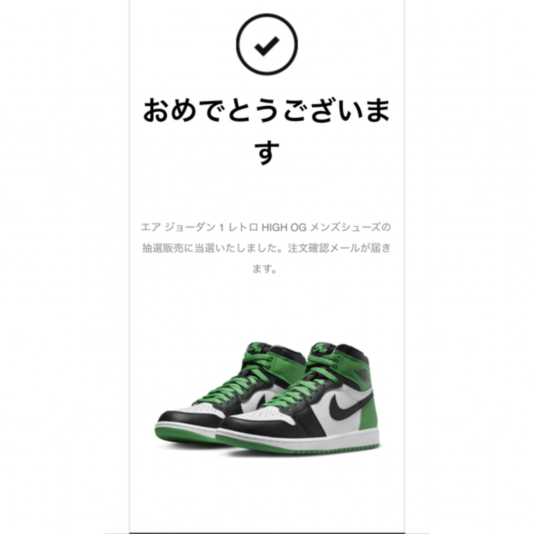 Jordan Brand（NIKE）(ジョーダン)のナイキ エア ジョーダン 1 レトロ HIGH OG ラッキー グリーン メンズの靴/シューズ(スニーカー)の商品写真