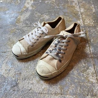 コンバース(CONVERSE)の80s コンバース ジャックパーセル USA製 ホワイト キャンパス(スニーカー)