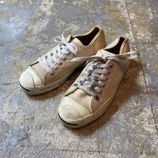 コンバース(CONVERSE)の80s コンバース ジャックパーセル USA製 ホワイト キャンパス(スニーカー)