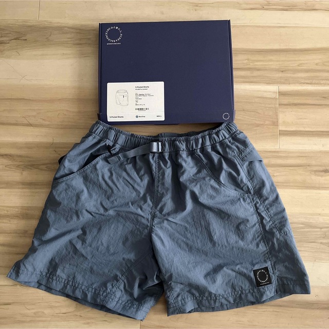 売上最安値 山と道 5 Pocket shorts Blue Gray MEN L 試着のみ