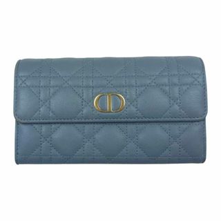 ディオール(Dior)のDior ディオール 財布 S5039UWHC カナージュ ロング ウォレット ブルー系【中古】(財布)