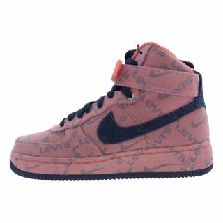 ナイキ(NIKE)のNIKE ナイキ スニーカー CV0672-844 × LEVI'S リーバイス AIR FORCE 1 AF1 HIGH エアフォース ハイ ""EXCLUSIVE DENIM"" ピンク系 25cm【新古品】【未使用】【中古】(スニーカー)