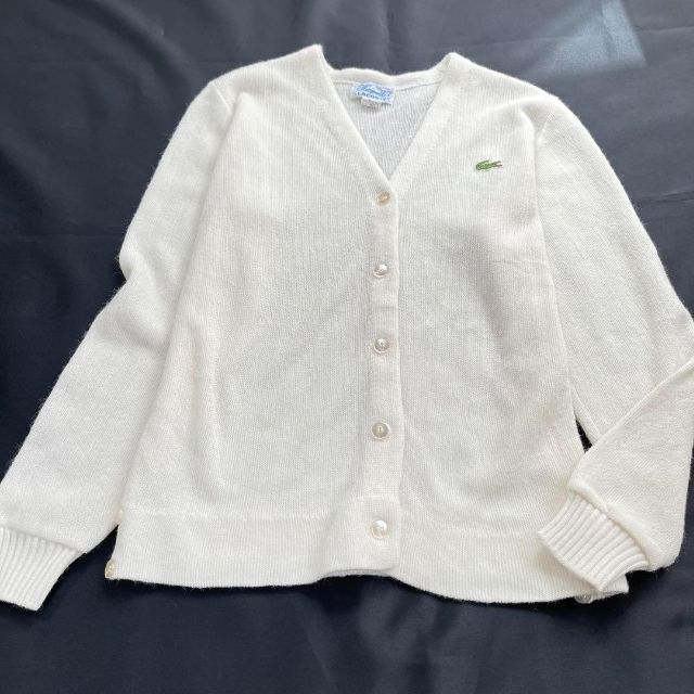 IZOD LACOSTE ニット カーディガン ワニ刺繍 Haymaker 白-eastgate.mk