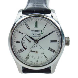 セイコー(SEIKO)のSEIKO セイコー 時計 SARW051 PRESAGE プレサージュ 銀座300本限定 自動巻 腕時計 ウォッチ シルバー系 ベルトカラー :ブラック グリーン【中古】(腕時計(アナログ))