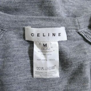 celine - 良品 CELINE ラグランスリーブ 長袖 Vネック ニット